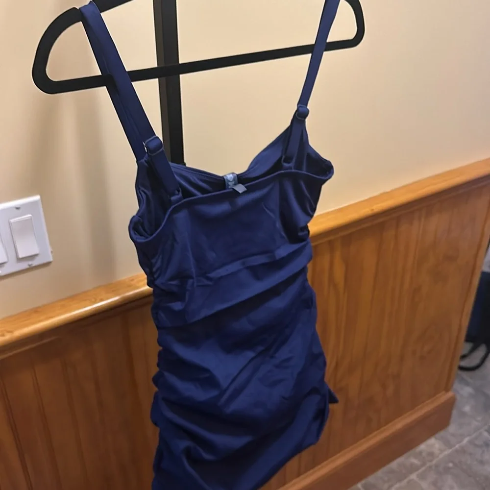 SKIMS SHAPING SWIM Ruched One Piece in Midnight NEW